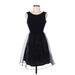 Forever 21 Casual Dress - Mini Scoop Neck Sleeveless: Black Solid Dresses - Women's Size Small