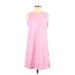 Old Navy Casual Dress - A-Line Crew Neck Sleeveless: Pink Solid Dresses - Women's Size Medium