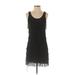 H&M Casual Dress - Mini Scoop Neck Sleeveless: Black Print Dresses - Women's Size Small