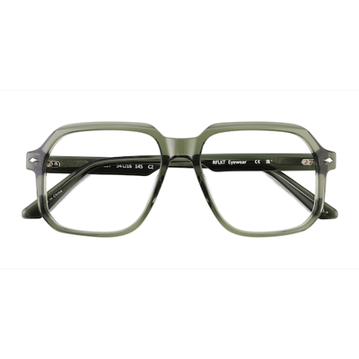 Male s aviator Crystal Green Acetate,Eco Friendly Prescription eyeglasses - Eyebuydirect s Everest