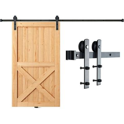 Vevor 244cm Schiebetürbeschlag I-förmig Schiebetürsystem mit 2-teiligen Schienen 150kg Image