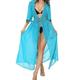 robe blanche Robe d'été Vêtement couvrant Femme robe longue Lacet Ouvert Vacances Plage Trapèze Col V Demi Manches Standard Noir Blanche Bleu S M L XL 2XL