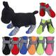 chaussures de chien, 4pcs chaussures de chien de compagnie antidérapant doux maille respirante sangles réglables bottes bottes de protection pour chien fournitures chaudes pour animaux de compagnie