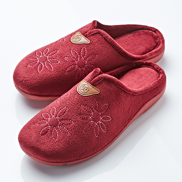 Hausschuh "Blume" bordeaux Image