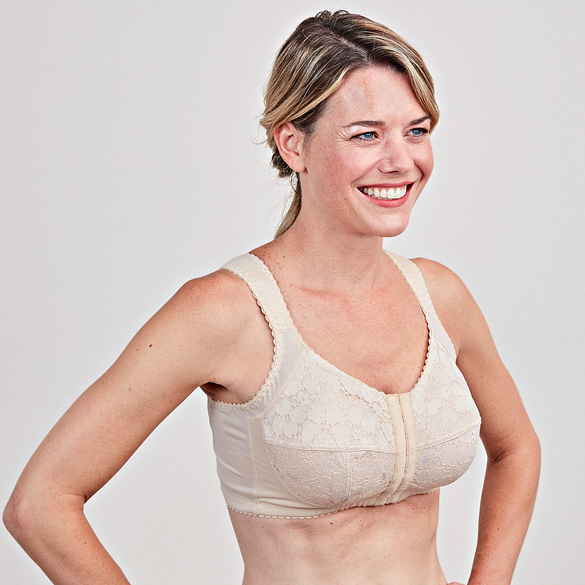 Bügelloser BH mit Frontverschluss hautfarben, Cup B Image