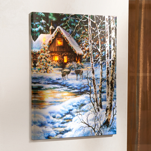 LED-Bild "Winterwald" mit 5 LEDs Image