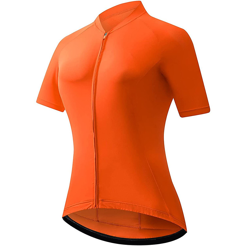 Women's Cycling Jersey Solid Color Short Sleeve Bike Jersey Top with 3 Rear Pockets Mountain Bike MTB Road Bike Cycling Quick Dry Reflective Strips Back Pocket Moisture Wicking Sports Black Pink Red