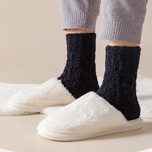 Fleecesocken Push für Damen Herren, warme, weiche, flauschige Socken, dicke, gemütliche Socken, Winter-Weihnachtssocken für Damen Image