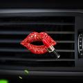 rossetto carino a forma di labbro trapano auto profumo deodorante per auto diffusore di profumo per auto clip di sfiato profumo accessori aromatizzanti per auto decorazione dell'automobile zucca