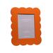 Addison Ross Scalloped Lacquer Picture Frame in Orange | 9.06 H x 11.02 W x 1.18 D in | Wayfair FR11004