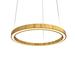 Accord Lighting 1 - Light Unique Drum LED Chandelier Wood in Brown/White | 1.57 H x 19.69 W x 19.69 D in | Wayfair 1431LED.09