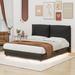 Cosmic Queen Size Upholstered Platform Bed w/ Sensor Light & Ergonomic Design Backrests Upholstered, in Black | 41.6 H x 68 W x 84.8 D in | Wayfair