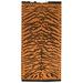 Brown 72 x 36 W in Rug - Doris Leslie Blau 3' x 6' Tiger Design Handmade Rug in Black/Orange Wool | 72 H x 36 W in | Wayfair DLB-N03419