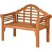 NLIBOOMLife Outdoor Eucalyptus Wood Folding Bench 4 Ft Foldable Solid Wood Garden Bench Two Person Loveseat Chair for Garden Patio Porch Poolside Balcony Teak (Natural)