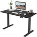 Wrought Studio™ Kajuan Height Adjustable Rectangle Standing Desk Wood/Metal in Black/Brown/Gray | Wayfair 1F19195153074BAC89197D372806679B