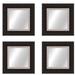Living-Designs Manhattan Modern Beveled Accent Mirror Wood in Gray/Black | 22.5 H x 22.5 W x 1 D in | Wayfair MIRB3580-16_16x4