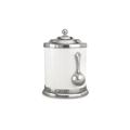 MATCH Convivio Caffe Canister Ceramic in Gray/White | 8.5 H x 5.8 W x 5.8 D in | Wayfair 1519.0