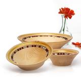 Natalis - Emozioni d'Arte Ambrine 3 Piece Serving Bowl Set Wood in Green/Brown | 4 H x 16.1417 D in | Wayfair 77003LG