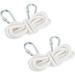 2Pcs Clothesline Clothes Drying Rope Polyester All Purpose Laundry Line Dryer Rope Adjustable Rope Tree Strap with Carabiner