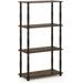 Multipurpose Shelf Display Rack Classic Tubes Walnut/Brown