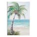 Stupell Industries Bb-373-Wood Soft Palm Tree On Beach On Canvas by Ziwei Li Painting Canvas | 15 H x 10 W x 0.5 D in | Wayfair bb-373_wd_10x15