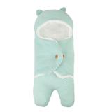 EUBUY Baby Sleeping Bag Soft Comfortable Sleeping Bag Thickened Plush Warm Sleeping Bag Kick Proof Trolley Sleeping Bag Light Green