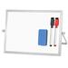 ARCOBIS Small Desktop Dry Erase Board 12 X 8 Portable Magnetic Double Sided Whiteboard Easel for Kids to Do White Board for Office Home School Silver 12 X 8