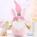 HTHJSCO Easter Bunny Ornament Gnome Spring Rabbit Doll Holiday Decoration Gnome Ornament Craft Spring Gnome with Bunny Ear