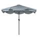 Arlmont & Co. Saren 9ft Market Umbrella, Polyester in Blue/White/Navy | 95.43 H x 98.4 W x 98.4 D in | Wayfair CAE300F21C76438898FCD529857AB967