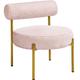 Fauteuil et Chaise de Relaxation de Salon Design Géométrique Élégant Doré Fauteuil d'appoint Bouclé