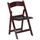 Open Box - Flash Furniture Series Resin Folding Chair with Padded Seat - Black/Red Mahogany