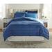 BH Studio Pintucked Duvet Cover and Shams by BrylaneHome in Ocean Blue Marine Blue (Size FULL)