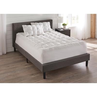 Puff Mattress Pad by BrylaneHome in White (Size KING)