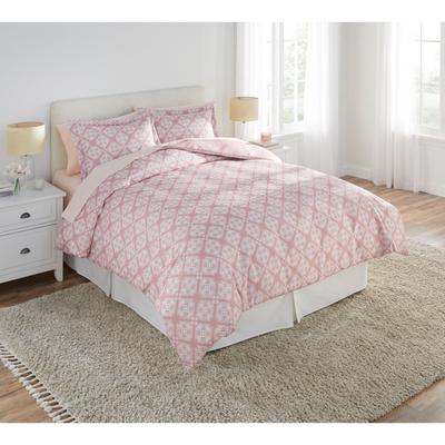 Medallion Duvet Cover by BrylaneHome in Dusty Blush (Size KING)