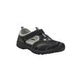 Extra Wide Width Men's Sport Sandal by KingSize in Black Grey (Size 11 1/2 EW)