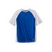 Men's Big & Tall Raglan sleeve swim shirt by KingSize in Royal Blue White (Size 8XL)