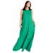 Plus Size Women's Ruffle Hem Maxi Dress by June+Vie in Tropical Emerald (Size 30/32)