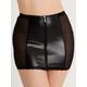 Lovehoney Fierce Wet Look and Lace Zip-Up Skirt - Large - Black