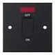 Selectric Dsl11-17 M5 Double Pole Switch With Neon 45A 1 Gang (Matt Black)