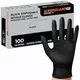 Superguard Gb Disposable Nitrile Gloves Black Box Of 100 Aql 1.5 Wazir-4 For Garage Salon Cafe - Xl