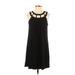 BCBGeneration Casual Dress - Shift Scoop Neck Sleeveless: Black Print Dresses - Women's Size Small