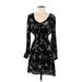 American Rag Cie Casual Dress: Black Floral Dresses - Women's Size X-Small