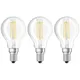 Ledvance Led Golfball 4.8W E14 Dimmable Performance Class Warm White Clear (3 Pack)