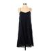 J.Crew Casual Dress - A-Line V-Neck Sleeveless: Blue Solid Dresses - Women's Size 0