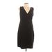 Soybu Casual Dress - Sheath Plunge Sleeveless: Black Print Dresses - Women's Size Large