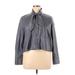 Zara Faux Leather Jacket: Short Gray Print Jackets & Outerwear - Women's Size X-Large