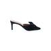 Journee Collection Heels: Slide Stilleto Cocktail Black Print Shoes - Women's Size 6 1/2 - Open Toe