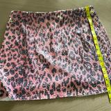 Free People Skirts | Free People Pink Sequined Cheetah Mini Skirt | Color: Gray/Pink | Size: 8