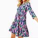 Lilly Pulitzer Dresses | Lilly Pulitzer Geanna Dress Oyster Bay Navy De Vine Swing Pink Green Floral Xl | Color: Blue/Pink | Size: Xl