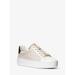 Michael Kors Shoes | Michael Kors Outlet Poppy Color-Block Logo Sneaker 5 Vanilla New | Color: Cream | Size: 5